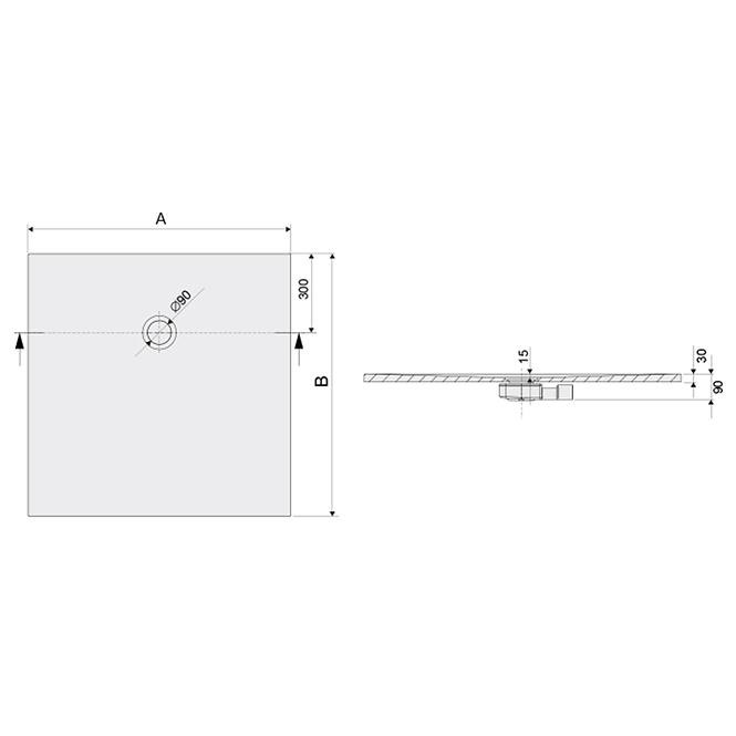 TV LADICA B-M/OTVOREN P 80X80X1.5 BIEW
