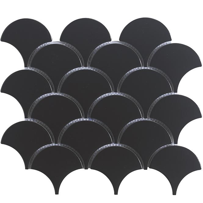 Mozaik pločica 09371 Facheroptik Black Mat 26/22