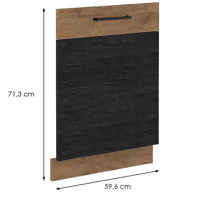 Vigo Dark kuhinjska fronta za perilicu 71,3x59,6 cm crna