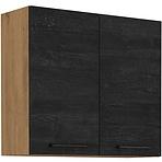 Vigo 80G-72 2F kuhinjski element 2 vrata 80x30,6x72 cm natur (artisan hrast)/tamno sivi