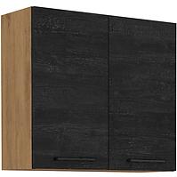 Vigo 80G-72 2F kuhinjski element 2 vrata 80x30,6x72 cm natur (artisan hrast)/tamno sivi