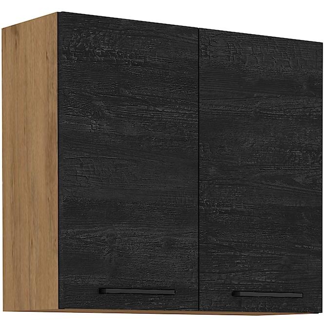 Vigo 80G-72 2F kuhinjski element 2 vrata 80x30,6x72 cm natur (artisan hrast)/tamno sivi