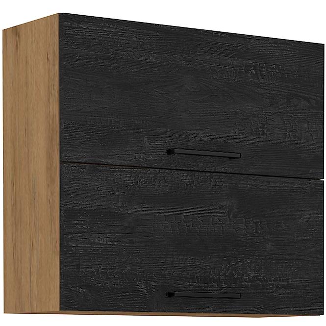 Vigo 80 GU-72 2F kuhinjski element 2 vrata 80x30,6x72 cm natur (artisan hrast)/tamno sivi