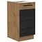 Vigo 40D 1F BB kuhinjski element 1 vrata 40x51,6x82 cm hrast/tamno sivi