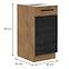 Vigo 40D 1F BB kuhinjski element 1 vrata 40x51,6x82 cm hrast/tamno sivi,2