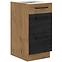 Vigo 40D 3S BB kuhinjski element 3 ladice 40x51,6x82 cm hrast/tamno sivi