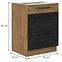 Vigo 60D 3S BB kuhinjski element 3 ladice 60x51,6x82 cm hrast/tamno sivi,2