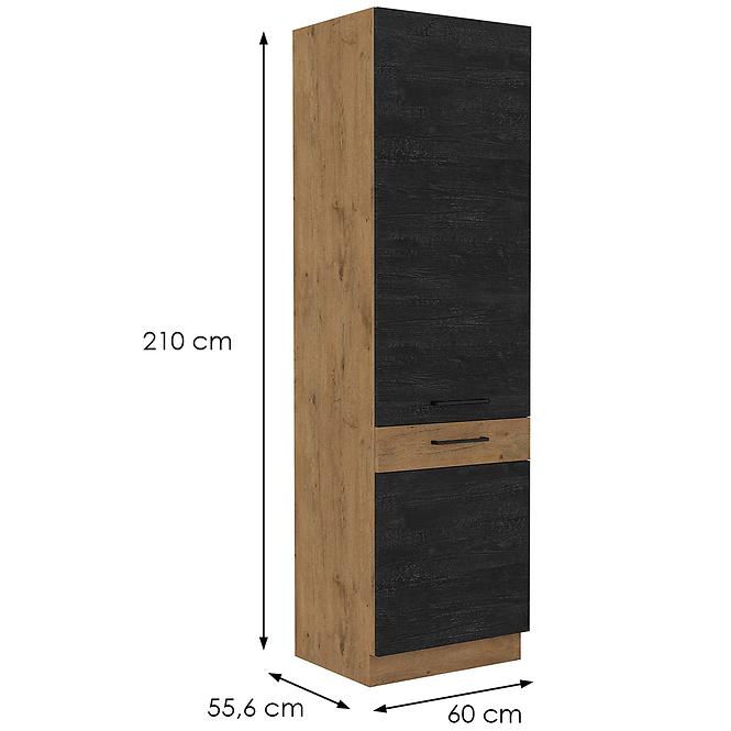 Vigo 60DK-210 2F kuhinjski element 2 vrata 60x55,6x210 cm hrast/tamno sivi