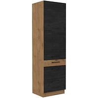 Vigo 60DKS-210 3S 1F kuhinjski element 1 vrata+3 ladice 60x55,6x210 cm hrast/tamno sivi