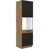 Vigo 60DPS-210 3S 1F kuhinjski element 1 vrata+3 ladice 60x55,6x210 cm hrast/tamno sivi