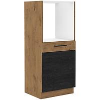 Vigo 60 DP-145 1F MB kuhinjski element 1 vrata+1 ladica 60x55,6x145 cm hrast/tamno sivi