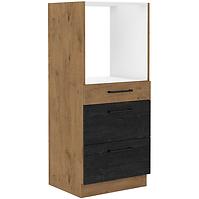 Vigo 60 DPS-145 3S BB MB kuhinjski element 3 ladice 60x55,6x145 cm hrast/tamno sivi