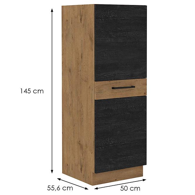 Vigo 50 DK-145 1F kuhinjski element 2 vrata 50x55,6x145 cm hrast/tamno sivi