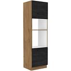 Vigo 60DPM-210 2F kuhinjski element 2 vrata 60x55,6x210 cm hrast/tamno sivi