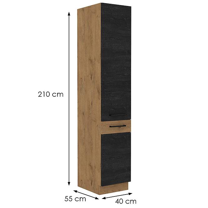 Vigo 40DK-210 2F kuhinjski element 2 vrata 40x55,6x210 cm hrast/tamno sivi