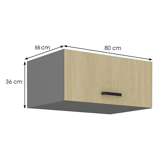 Scandi 80 nagu-36 1f kuhinjski element 1 vrata 80x55x36 cm natur/tamno sivi