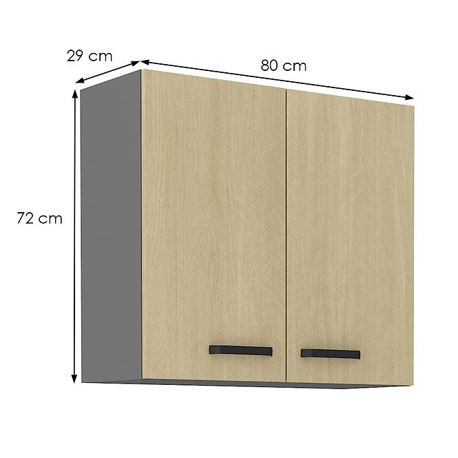 Scandi 80g-72 2f kuhinjski element 2 vrata 80x29x71,5 cm natur/tamno sivi
