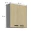 Scandi 80g-90 2f kuhinjski element 2 vrata 80x29x90 cm natur/tamno sivi,2