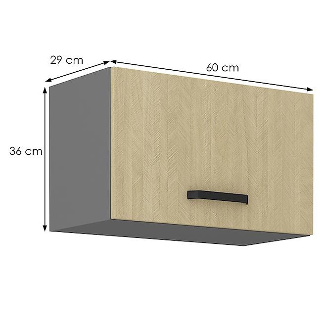 Scandi 60gu-36 1f kuhinjski element 1 vrata 60x29x36 cm natur/tamno sivi