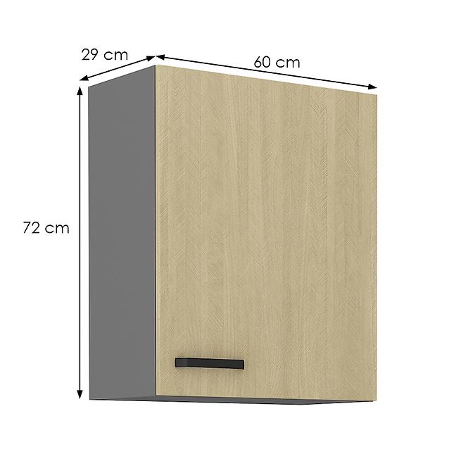Scandi 60g-72 1f kuhinjski element 1 vrata 60x29x71,5 cm natur/tamno sivi