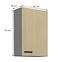 Scandi 60g-90 1f kuhinjski element 1 vrata 60x29x90 cm natur/tamno sivi,2