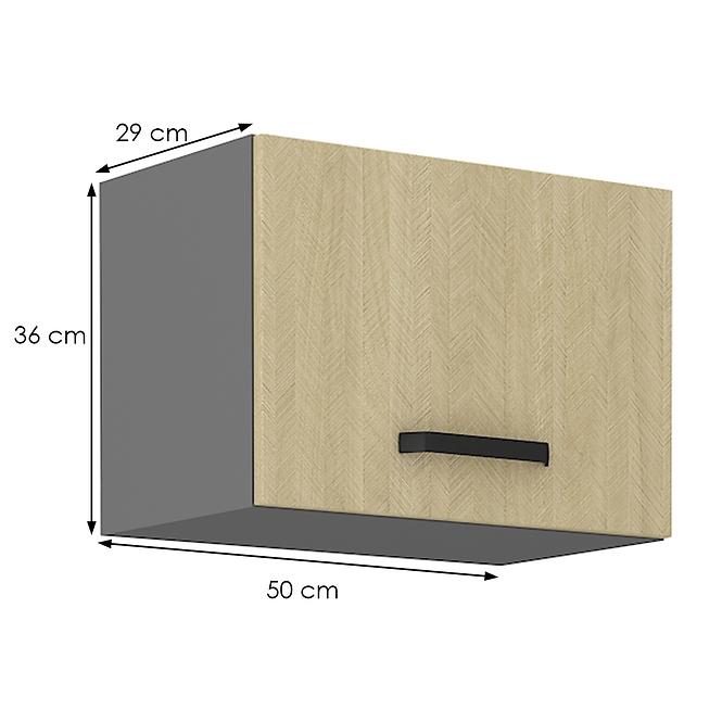 Scandi 50gu-36 1f kuhinjski element 1 vrata 50x29x36 cm natur/tamno sivi