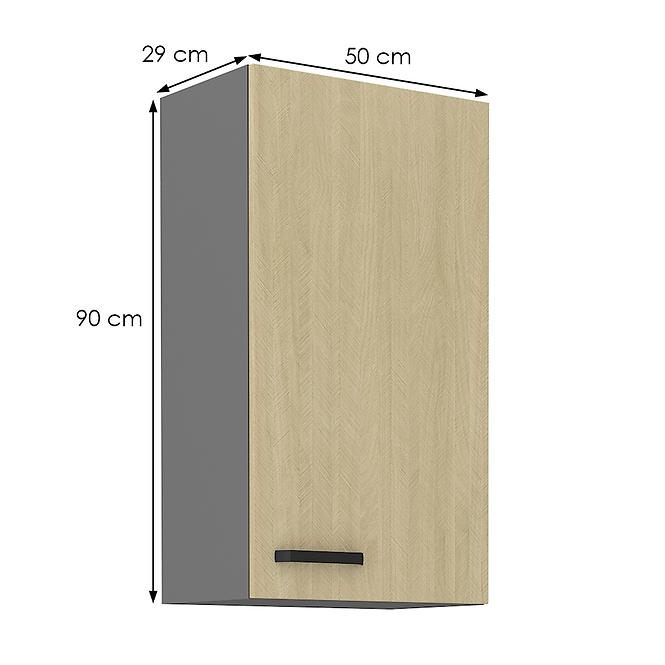 Scandi 50g-90 1f kuhinjski element 1 vrata 50x29x90 cm natur/tamno sivi