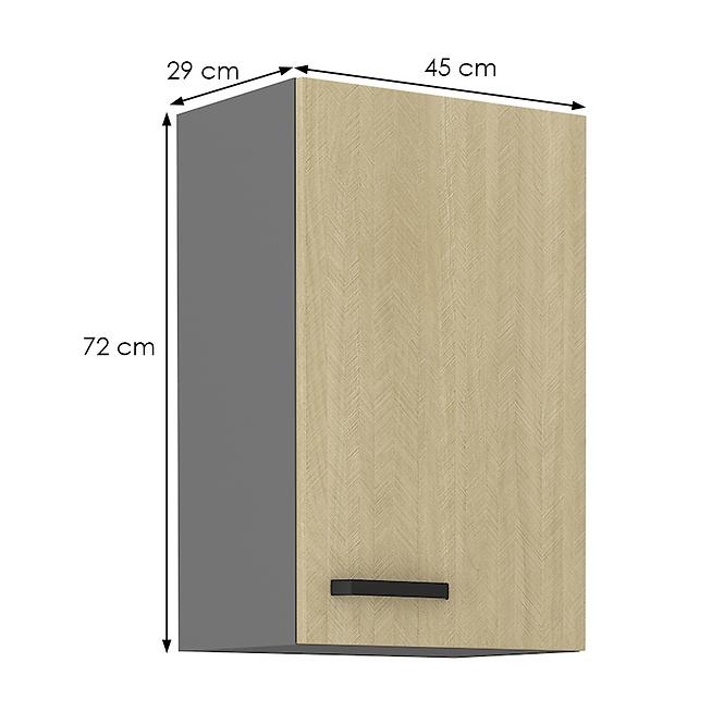 Scandi 45g-72 1f kuhinjski element 1 vrata 45x29x71,5 cm natur/tamno sivi