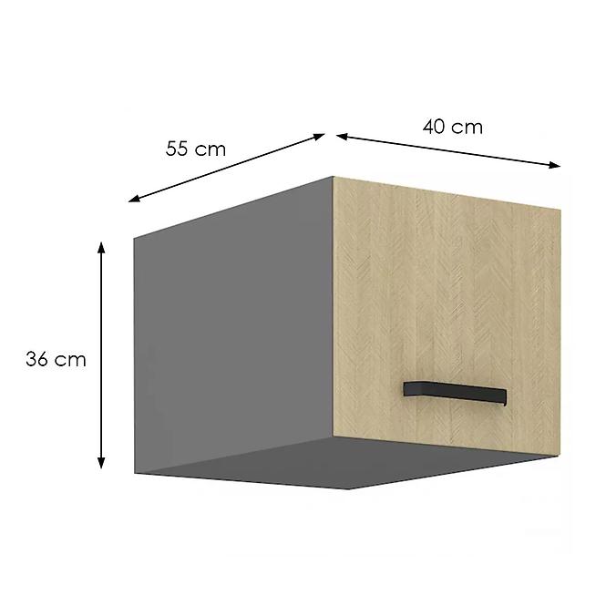 Scandi 40 nagu-36 1f kuhinjski element 1 vrata 40x55x36 cm natur/tamno sivi