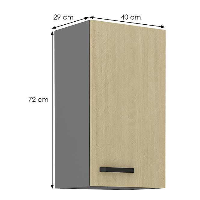 Scandi 40g-72 1f kuhinjski element 1 vrata 40x29x71,5 cm natur/tamno sivi