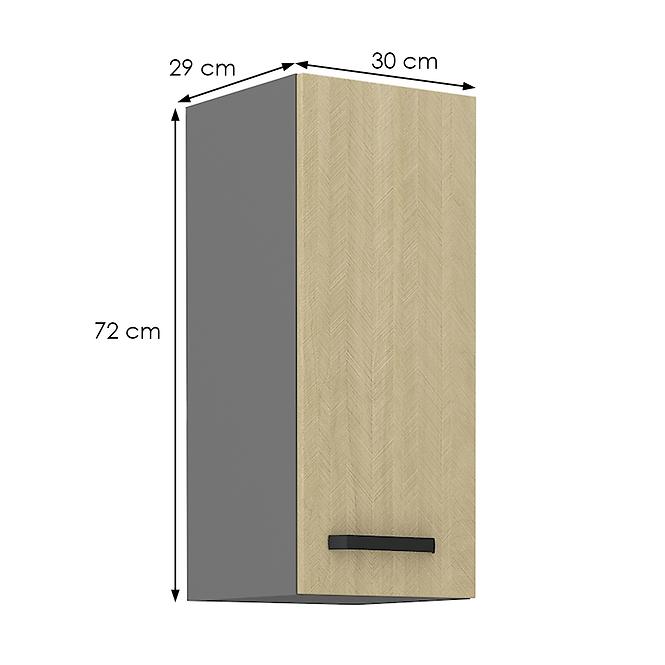 Scandi 30g-72 1f kuhinjski element 1 vrata 30x29x71,5 cm natur/tamno sivi