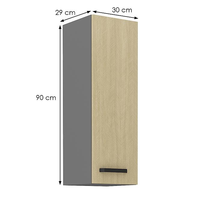 Scandi 30g-90 1f kuhinjski element 1 vrata 30x29x90 cm natur/tamno sivi