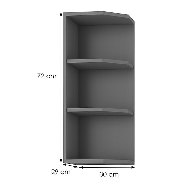 Scandi/Ava/Nessa 30g-72 zak viseći el.završni otvoreni s policama 30x29x72 tamno sivi