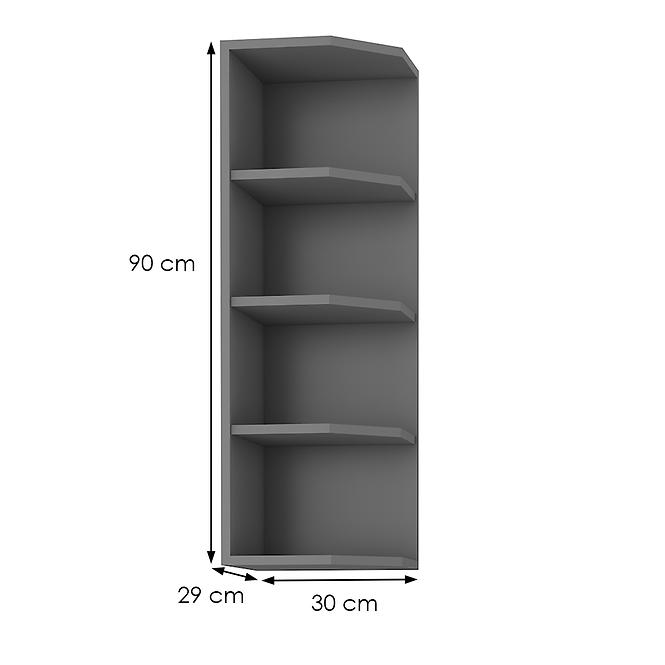 Scandi/Ava/Nessa 30g-90 zak viseći el.završni otvoreni s policama 30x29x90 tamno sivi