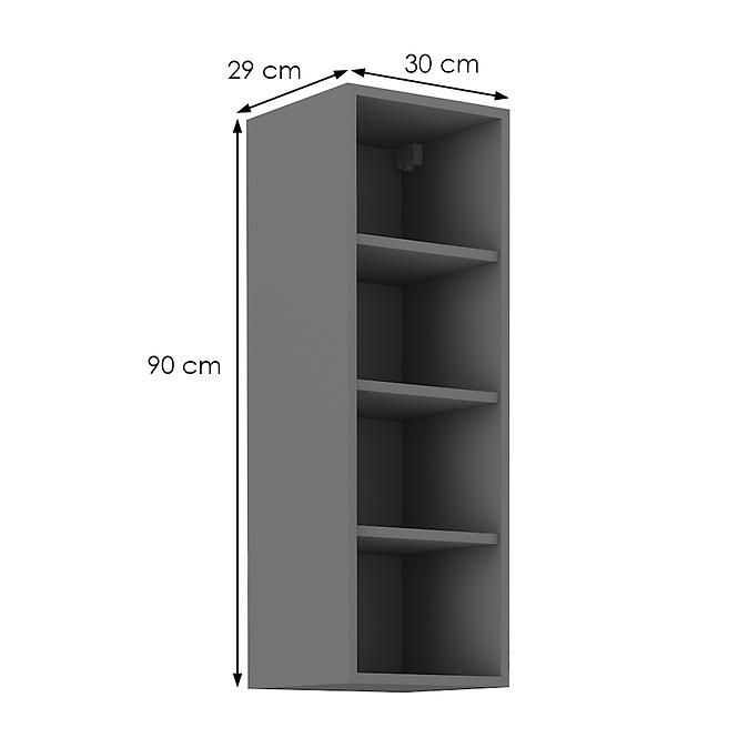 Scandi/Ava/Nessa 30g-90 otw viseći el.s policama 30x29x90 tamno sivi