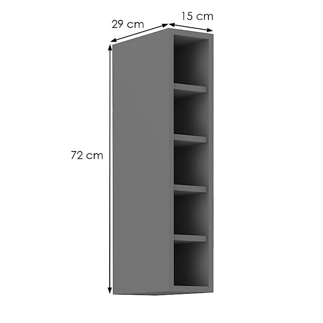 Scandi/Ava/Nessa 15g-72 otw viseći el.s policama 15x30x72 tamno sivi