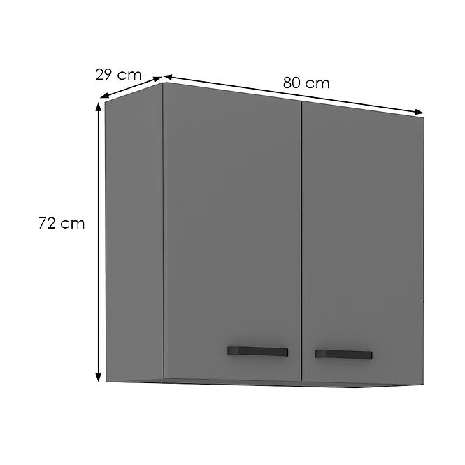 Nessa 80g-72 2f viseći el.2 vrata 80x29x72 tamno sivi