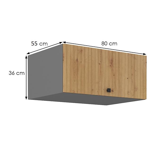 Ava 80 nagu-36 1f kuhinjski element 1 vrata 80x55x36 cm natur (artisan hrast)/sivi