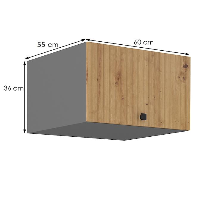 Ava 60 nagu-36 1f kuhinjski element 1 vrata 60x55x36 cm natur (artisan hrast)/sivi