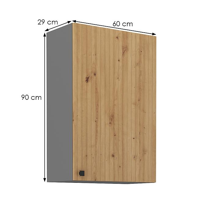 Ava 60g-90 1f kuhinjski element 1 vrata 60x29x90 cm natur (artisan hrast)/sivi
