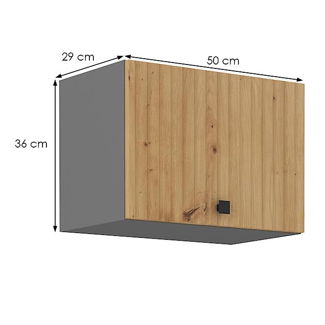 Ava 50gu-36 1f kuhinjski element 1 vrata 50x29x36 cm natur (artisan hrast)/sivi
