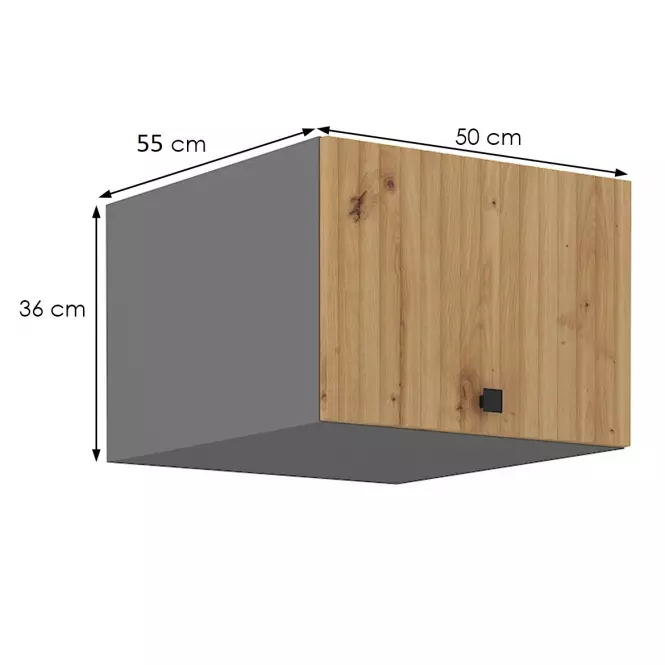 Ava 50 nagu-36 1f kuhinjski element 1 vrata 50x55x36 cm natur (artisan hrast)/sivi,2
