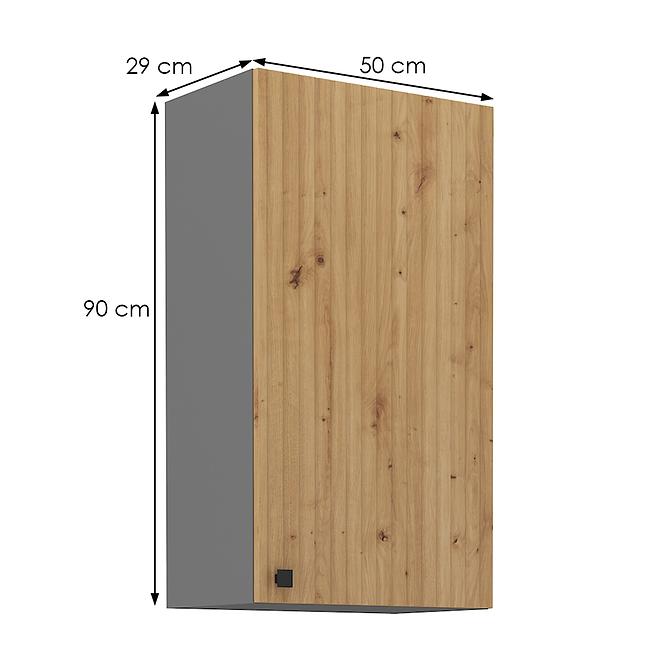 Ava 50g-90 1f kuhinjski element 1 vrata 50x29x90 cm natur (artisan hrast)/sivi