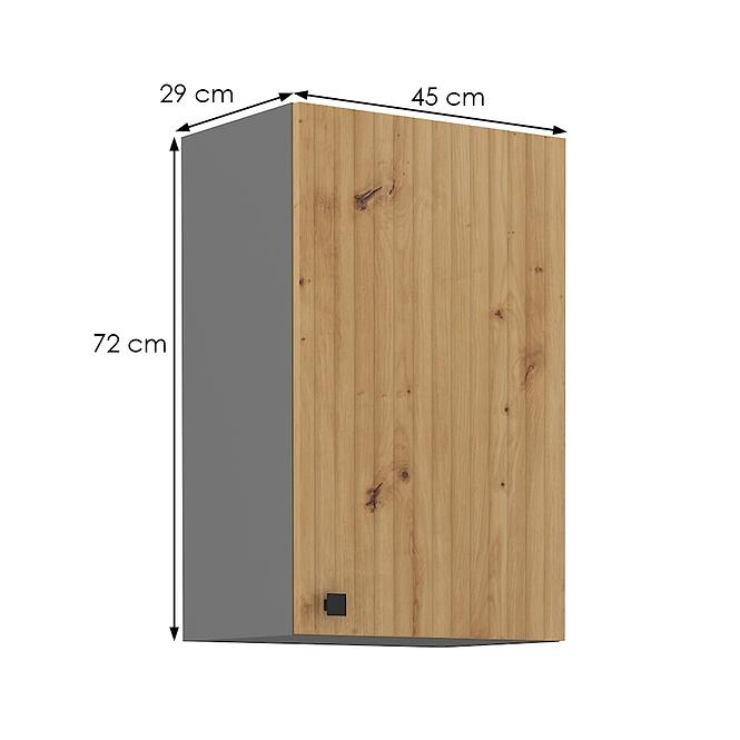 Ava 45g-72 1f kuhinjski element 1 vrata 45x29x71,5 cm natur (artisan hrast)/sivi
