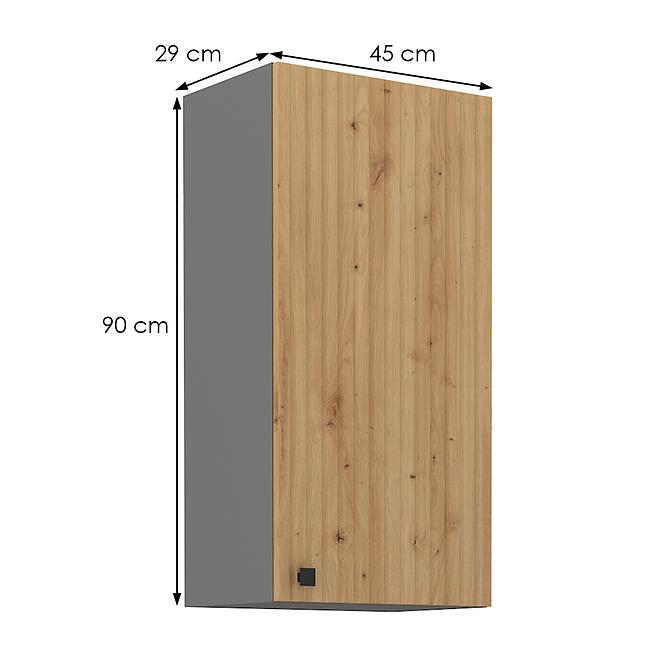 Ava 45g-90 ​​​​1f kuhinjski element 1 vrata 45x29x90 cm natur (artisan hrast)/sivi