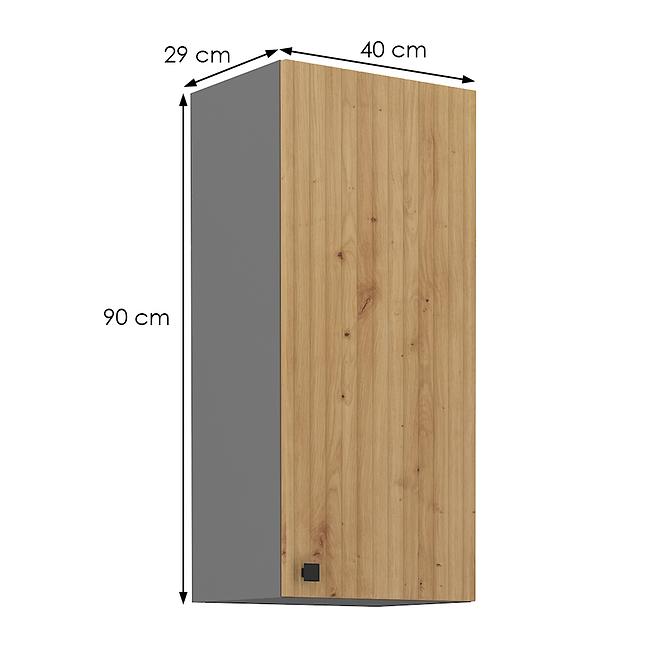 Ava 40g-90 1f kuhinjski element 1 vrata 40x29x90 cm natur (artisan hrast)/sivi