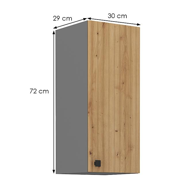 Ava 30g-72 1f kuhinjski element 1 vrata 30x29x71,5 cm natur (artisan hrast)/sivi