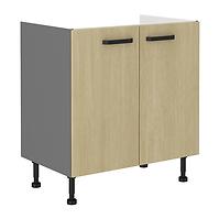 Scandi 80 PLN 2f kuhinjski element 2 vrata 80x50x87 cm natur/tamno sivi