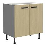 Scandi 80d 2f kuhinjski element 2 vrata 80x50x87 natur/tamno sivi