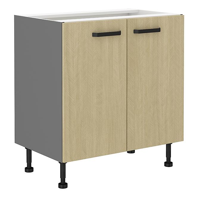 Scandi 80d 2f kuhinjski element 2 vrata 80x50x87 natur/tamno sivi